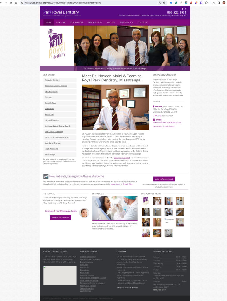 parkroyal dentistry web